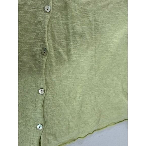 "EILEEN FISHER" Lime Organic Linen & Organic Cotton Shirt,Summer,Airy,Breathable - Picture 4 of 10